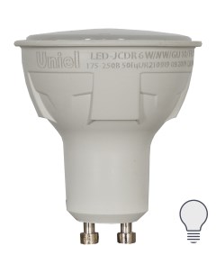 Лампа светодиодная GU10 220 В 6 Вт спот 500 лм белый свет Uniel