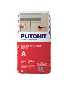 Клей для плитки А класс 25 кг Plitonit