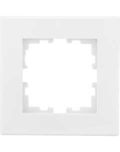 Рамка для розеток и выключателей Виктория плоская 1 пост цвет белый Lexman