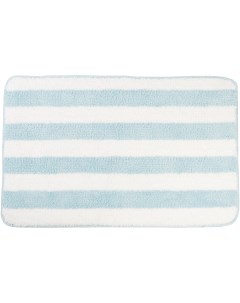 Коврик для ванной комнаты Passo 45x70 см цвет голубой белый Без бренда