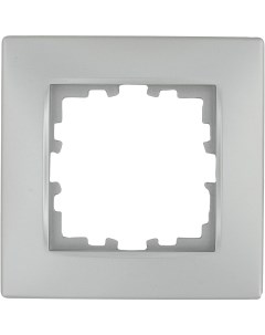 Рамка для розеток и выключателей Виктория сферическая 1 пост цвет серебро матовый Lexman
