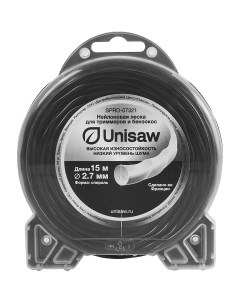 Леска для триммера Unisaw o2 7 мм 15 м спираль круглая Без бренда