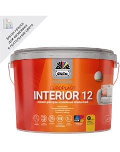 Краска для стен и потолков Europlast Interior 12 ВД Pro Б1 полуматовая цвет белый 2 5 л Dufa