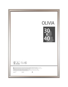 Рамка Olivia 30x40 см пластик цвет серебро Без бренда