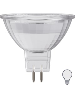 Лампа светодиодная GU5 3 12 В 6 Вт прозрачная 500 лм нейтральный белый свет Lexman