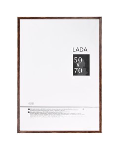 Рамка Lada 50x70 см пластик цвет орех Без бренда