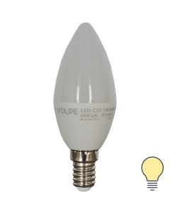 Лампа светодиодная Norma E14 220 В 7 Вт свеча 600 лм тёплый белый свет Volpe