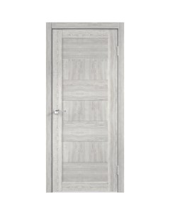 Дверь межкомнатная глухая с замком в комплекте Опал 70x200 см ПВХ цвет дуб европейский серый Velldoris