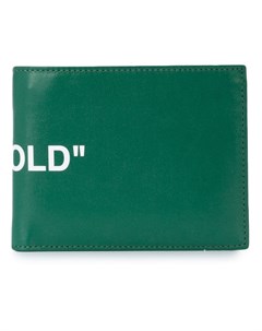 Off white кошелек с логотипом один размер зеленый Off-white