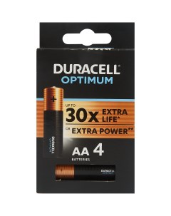 Батарейка Optimum AA LR6 алкалиновая 4 шт Duracell