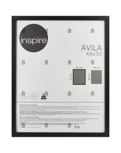 Рамка Avila 40x50 см МДФ цвет черный Inspire
