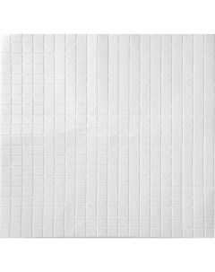 Листовая панель ПВХ Мозаика белый 700x700x3 мм 0 49 м Grace