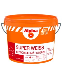 Краска для стен и потолков Super Weise цвет белый 2 5 л Alpina