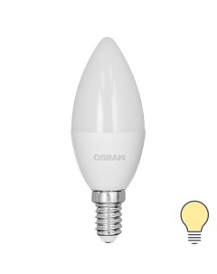 Лампа светодиодная свеча 5Вт 470Лм E14 теплый белый свет Osram