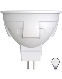 Лампа светодиодная Яркая GU5 3 220 В 6 Вт спот матовый 500 лм холодный белый свет для диммера Uniel