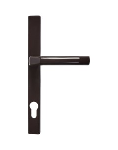 Ручка дверная для узкопрофильных замков на планке 26x92 мм цвет коричневый Без бренда