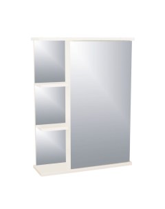 Шкаф зеркальный подвесной 60x72 см цвет белый Без бренда