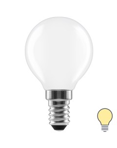 Лампа светодиодная E14 220 240 В 6 Вт шар матовая 750 лм теплый белый свет Lexman