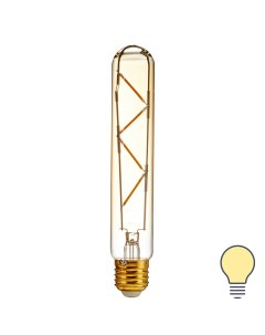 Лампа светодиодная E27 220 240 В 4 Вт цилиндр золотистая 400 лм теплый белый свет Lexman