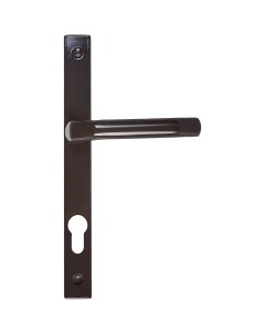 Ручка дверная для узкопрофильных замков на планке 26x85 мм цвет коричневый Без бренда
