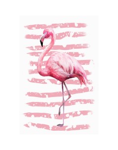 Картина на холсте Розовый фламинго 40x60 см Постер-лайн