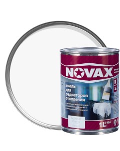 Эмаль для радиаторов полуглянцевая цвет белый 1 л Novax