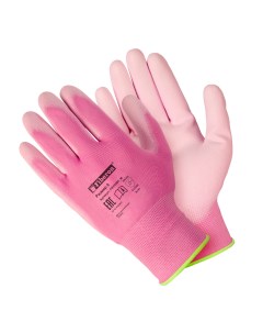 Перчатки полиэстеровые размер 8 M цвет розовый Fiberon