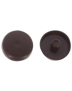 Заглушки рамного дюбеля 15 мм пластик цвет темно коричневый 35 шт Element