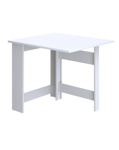 Стол обеденный откидной 16 6 67x75x75 см прямоугольный ДСП цвет белый Без бренда