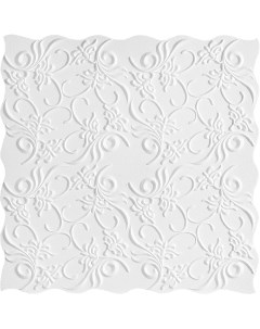 Плитка потолочная бесшовная полистирол белая Формат Нарцисс 50 x 50 см 2 м Format