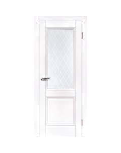 Дверь межкомнатная остекленная с замком и петлями в комплекте Палермо 80x200 см полипропилен цвет ал Portika