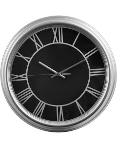Часы настенные Римские круглые пластик цвет черный бесшумные o31 см Troykatime