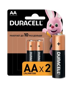 Батарейка Basic AA LR6 алкалиновая 2 шт Duracell