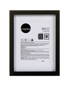 Рамка Milo 15x20 см цвет черный Inspire