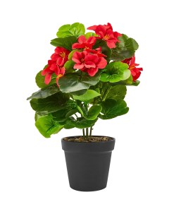 Искусственное растение Герань h36 см ПВХ разноцветный Без бренда