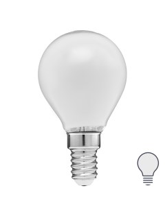 Лампа светодиодная LEDF E14 220 240 В 6 Вт шар малый матовая 600 лм нейтральный белый свет Volpe