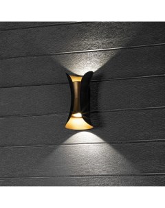 Светильник настенный светодиодный уличный Nuovo 24787 0 IP54 цвет черный Duwi