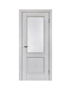 Дверь межкомнатная остекленная с замком и петлями в комплекте Палермо 90x200 см полипропилен цвет на Portika