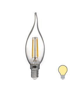 Лампа светодиодная LEDF E14 220 240 В 6 Вт свеча на ветру прозрачная 600 лм теплый белый свет Volpe