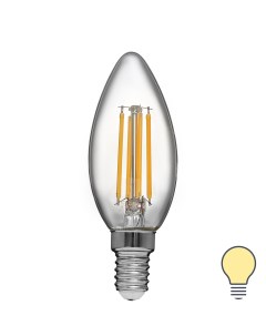 Лампа светодиодная LEDF E14 220 240 В 6 Вт свеча прозрачная 600 лм теплый белый свет Volpe