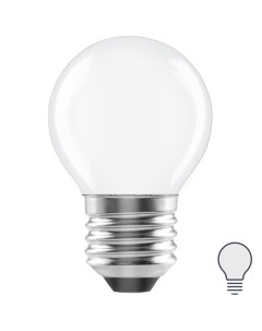 Лампа светодиодная E27 220 240 В 6 Вт шар матовая 750 лм нейтральный белый свет Lexman