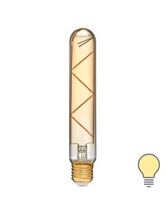Лампа светодиодная филаментная E27 220 В 4 Вт цилиндр золотой 300 лм теплый белый свет Volpe