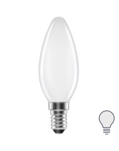 Лампа светодиодная E14 220 240 В 6 Вт свеча матовая 750 лм нейтральный белый свет Lexman