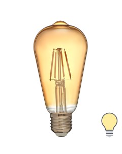 Лампа светодиодная филаментная E27 220 В 5 Вт конус прозрачный с золотистым напылением 470 лм теплый Volpe