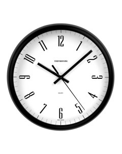 Часы настенные круглые 24 см цвет черный Troykatime