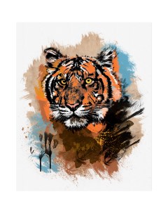 Картина на холсте Тигр 40x50 см Постер-лайн