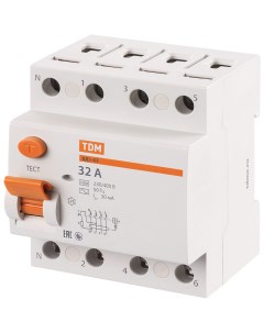 УЗО ВД1 63 4P 32 A 30 мА 4 5 кА AC SQ0203 0035 Tdm еlectric