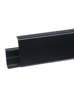 Плинтус напольный ПВХ 80 мм x 2 18 м цвет матовый черный Без бренда