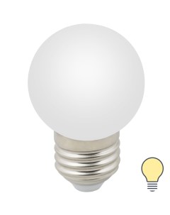 Лампа светодиодная E27 12 220 1 Вт шар матовая 80 Лм теплый белый свет Volpe