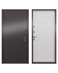 Дверь входная металлическая Термо 880 мм левая цвет ринго белый Torex